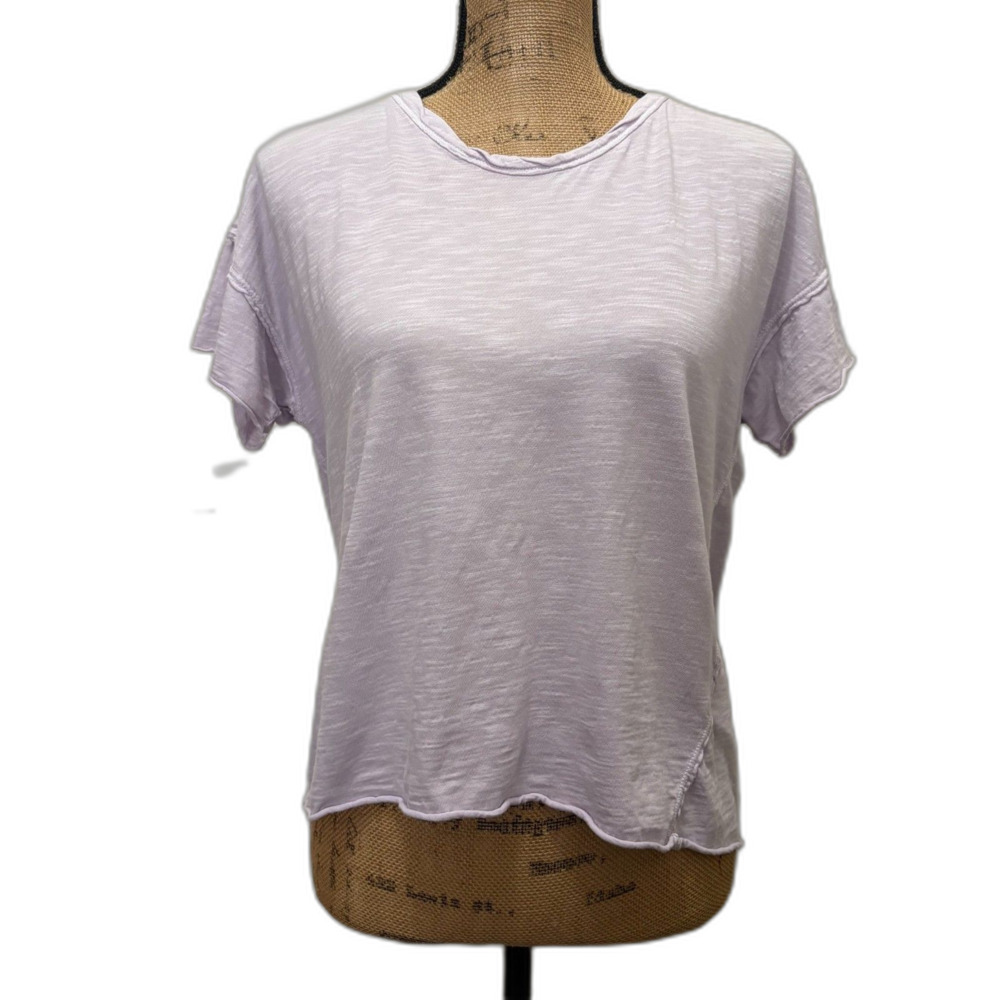 Anthropologie Pilcro Spirit Tee Lavender Purple Slub‎ Cotton T-Shirt Size Small